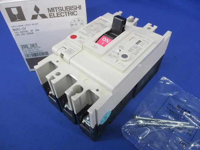 漏電遮断器 3P30A 100-440VAC 100・200・500ｍA  NV63-CV3P3E30A