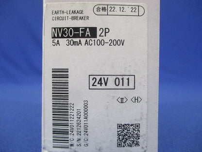 漏電遮断器 2P5A30mA AC100-200V NV30-FA2P5A
