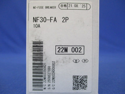 ノーヒューズブレーカ 2P2E10A NF30-FA2P10A