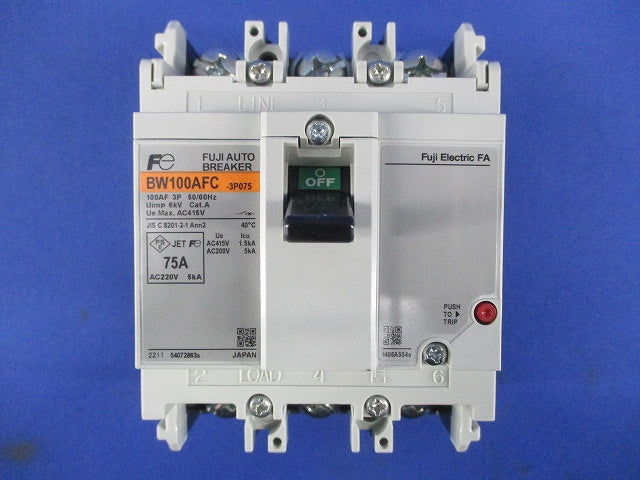 オートブレーカ 3P75A BW100AFC3P75A