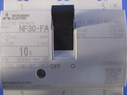 ノーヒューズブレーカ 3P3E10A NF30-FA3P10A