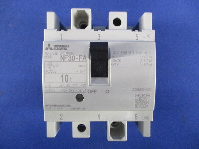 ノーヒューズブレーカ 3P3E10A NF30-FA3P10A