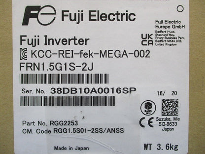 低圧インバータ 200V 3相 FRN1.5G1S-2J