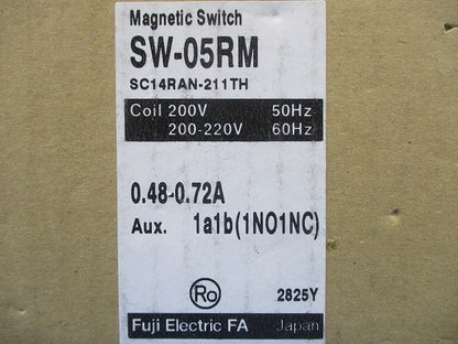 可逆形電磁開閉器 200V 0.48-0.72A 1a1b SW-05RM