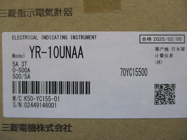 指示電気計器 5A3T 0-500A 500/5A YR-10UNAA5A3T0-500A500/5A