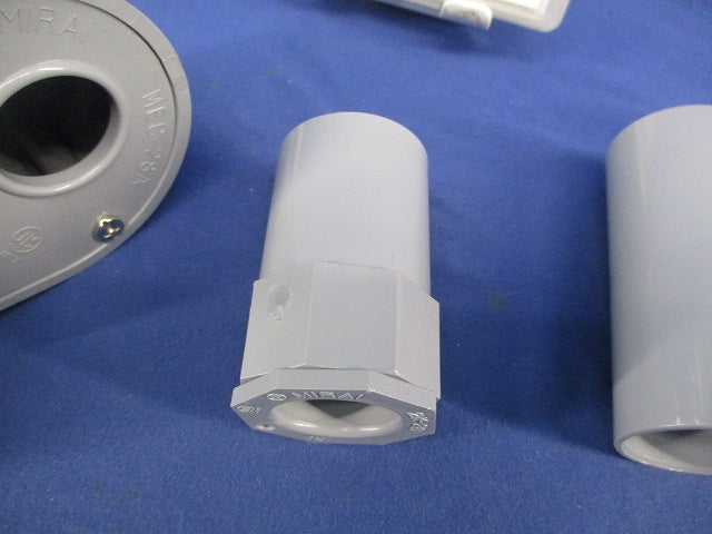 VE管用付属品セット(混在5個入)(グレー) PVF-28他