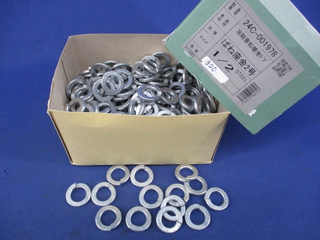 ばね座金２号 サイズ1/2(300個入)(溶融亜鉛メッキ) 24C-001978