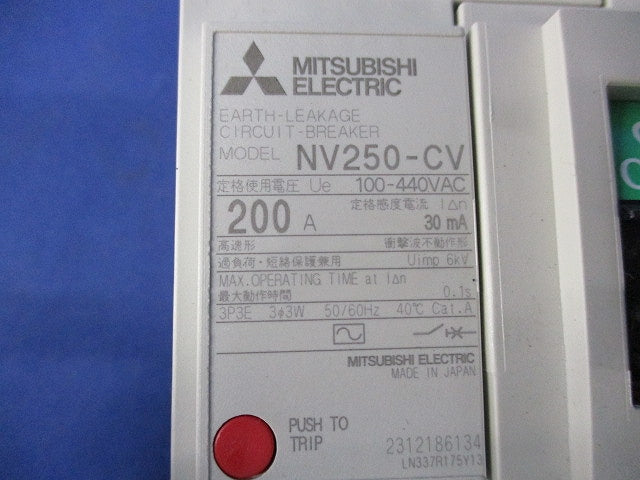 漏電遮断器3P3E200A NV250-CV