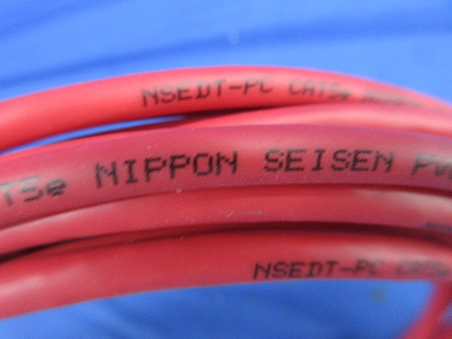 LANケーブル(5m)Cat5e(モジュラープラグ付)(赤) NSEDT-PC
