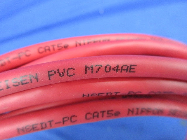 LANケーブル(5m)Cat5e(モジュラープラグ付)(赤) NSEDT-PC