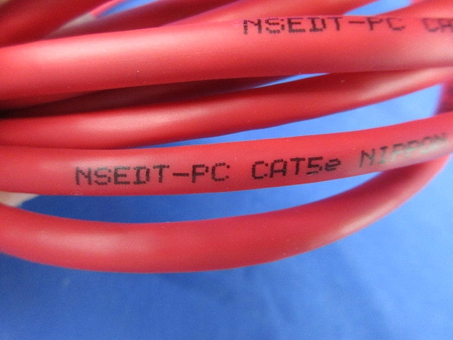 LANケーブ(5m)Cat5e(モジュラープラグ付)(赤) NSEDT-PC