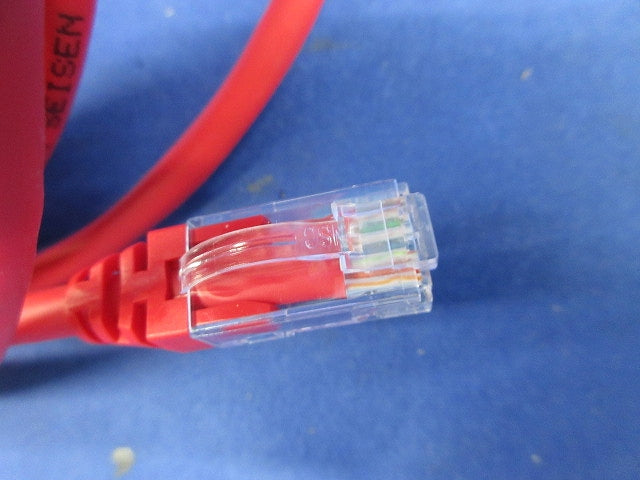 LANケーブ(5m)Cat5e(モジュラープラグ付)(赤) NSEDT-PC