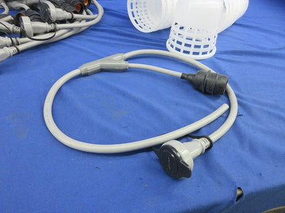 分岐ケーブル 打ち込みケーブル(100R-Y(白)ガード付)(全長1m)(9個入)showa MS-3E