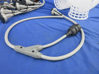 分岐ケーブル 打ち込みケーブル(100R-Y(白)ガード付)(全長1m)(9個入)showa MS-3E