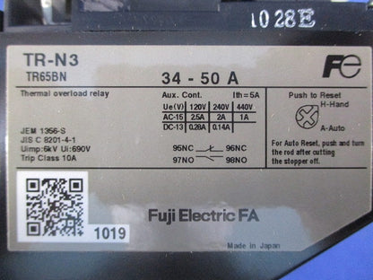標準形電磁開閉器 11ｋW 34-50A 200V 2a2b SW-N2S