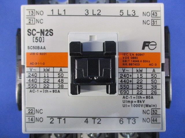 標準形電磁開閉器 11ｋW 34-50A 200V 2a2b SW-N2S