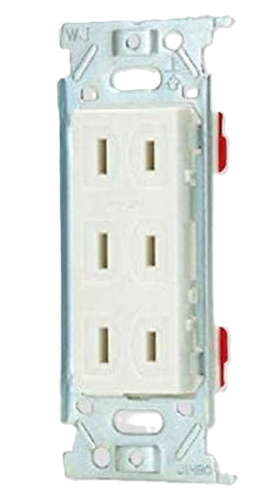 埋込トリプルコンセント ピュアホワイト 10個入 JEC-BN-555-PW-10