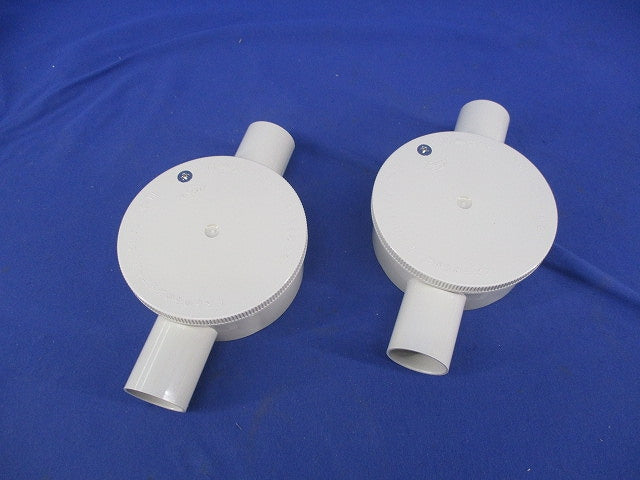 露出用丸形ボックス2方出(2個入)(アイボリー) R222JHW