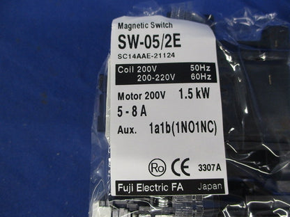 電磁開閉器200V SW-05/2E+SC-05