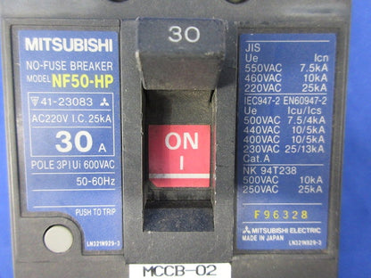 ノーヒューズ遮断器 WSシリーズ 高遮断容量形 NF50-HP 3P 30A(ジャンク品) NF50-HP