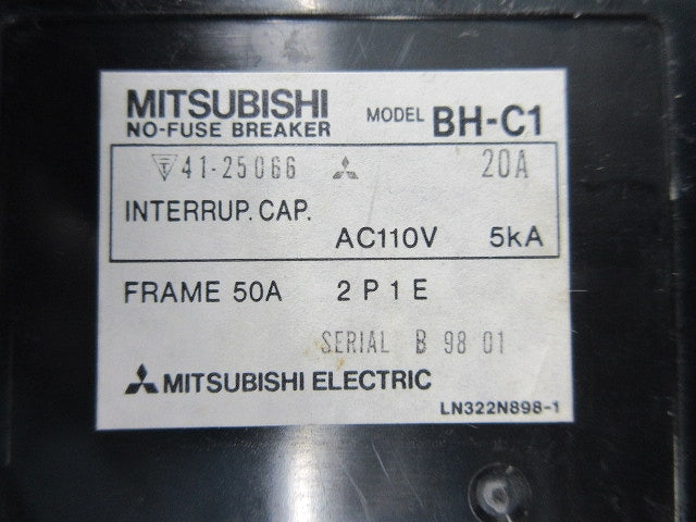 ノーヒューズブレーカ 2P1E20A(ジャンク品) BH-C1