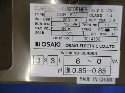 電子式電力量計(低圧変流器×2付)(1セット入) A2GA-RLS3+CUR-15W