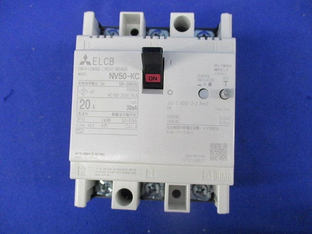 漏電遮断器3P3E20A NV50-KC