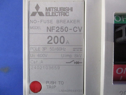 漏電アラーム遮断器 3P200A NF250-CV3P200A
