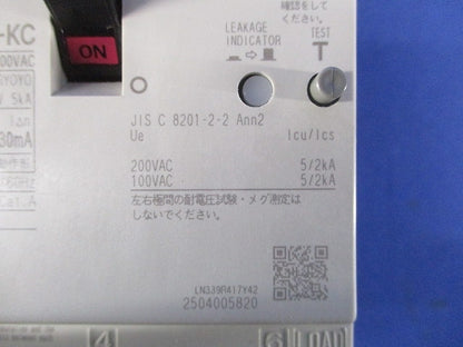 漏電ブレーカ 3P40A30mA AC100-200V NV50-KC3P40A30mA