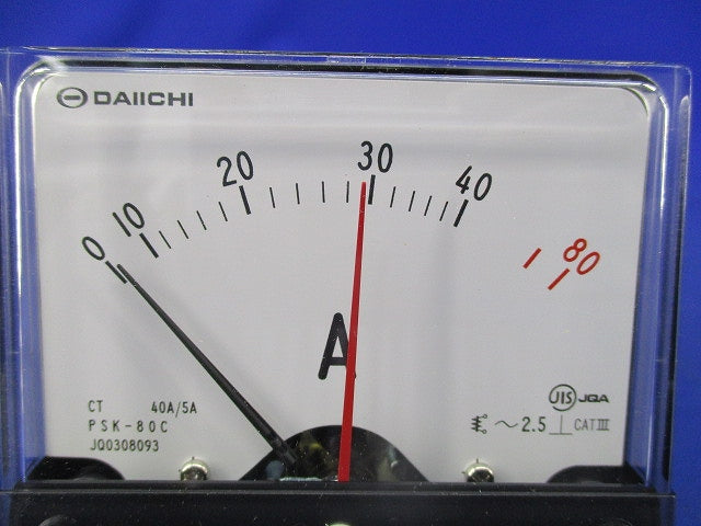 角形指示計器 交流電圧計 40A/5A PSK-80C