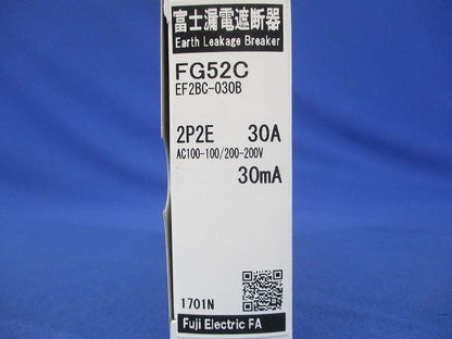 漏電遮断器 2P2E30A30ｍA FG52C2P2E30A30mA