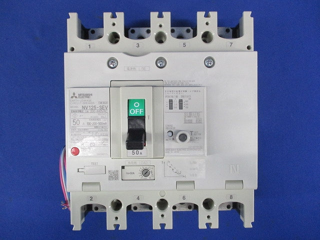 単3中性線欠相保護付漏電アラーム遮断器 4P50A 100・200・500ｍA NV125-SEV4P50A
