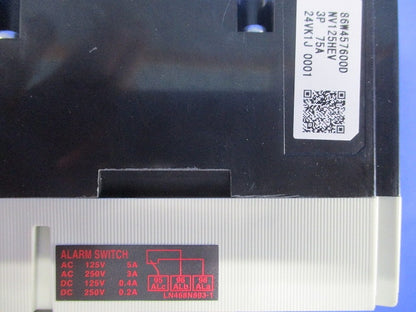 漏電アラーム遮断器 3P75A 100・200・500ｍA 単3中性線欠相保護付 NV125-HEV3P75A