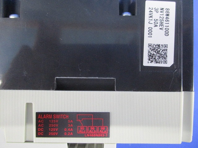 漏電アラーム遮断器 3P50A 200/440VAC 単3中性線欠相保護付 NV125-HEV3P50A