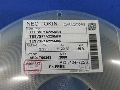チップタンタルコンデンサ 2500個以上 TEESVP1A225M8R