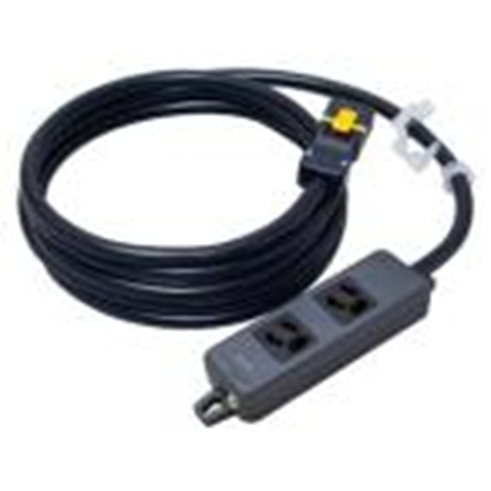 横形OA用抜け止め接地タップ2コ口 ランプ,マグネット付 VCT3m ハーネスプラグ付 黒 MR7902NT3BBB