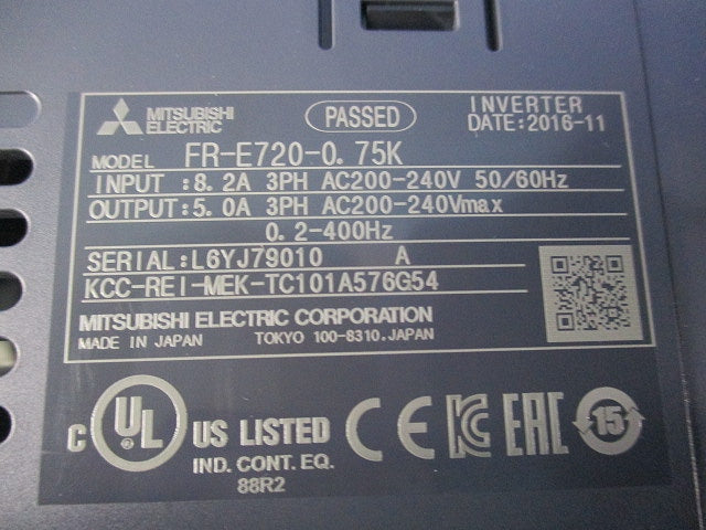 インバータ FR-E720-0.75K