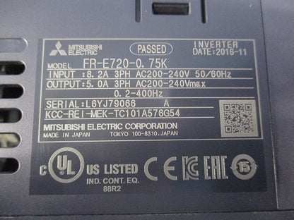 インバータ FR-E720-0.75K