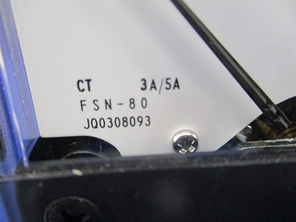 交流電流計 3A/5A(キズ汚れ有) FSN-80