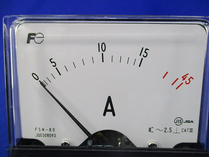 指示電気計器 交流電流計(キズ汚れ有) FSN-80