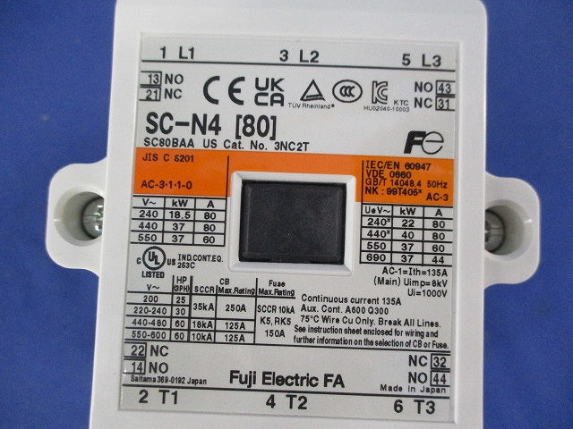 電磁接触器200V SC-N4(80)