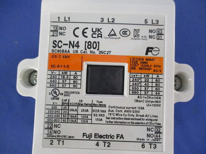 電磁接触器200V SC-N4(80)