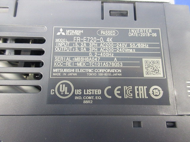 インバータ FR-E720-0.4K