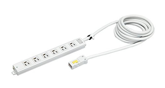 ハーネス用OAタップ6個口抜け止め形 キャブタイヤケーブル付 ケーブル長 3M DC8126EN-3