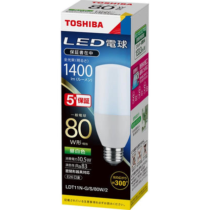 LED電球 80W形相当 昼白色 LDT11N-G/S/80W/2