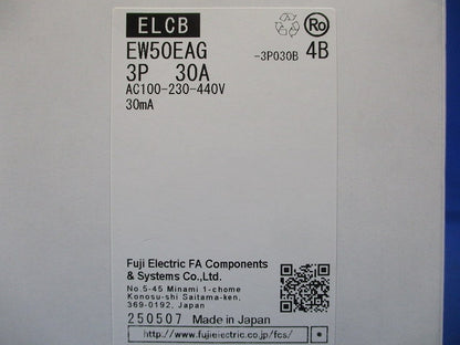 漏電遮断器 3P30A30ｍA AC100-230-440V EW50EAG3P30A