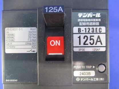 配線用遮断器3P3E125A B-123EC