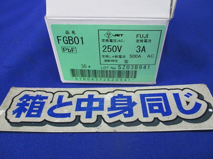 管形ヒューズ 250V3A(30個入) FGB01