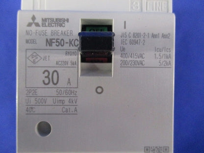 ノーヒューズ遮断器 2P2E30A NF50-KC