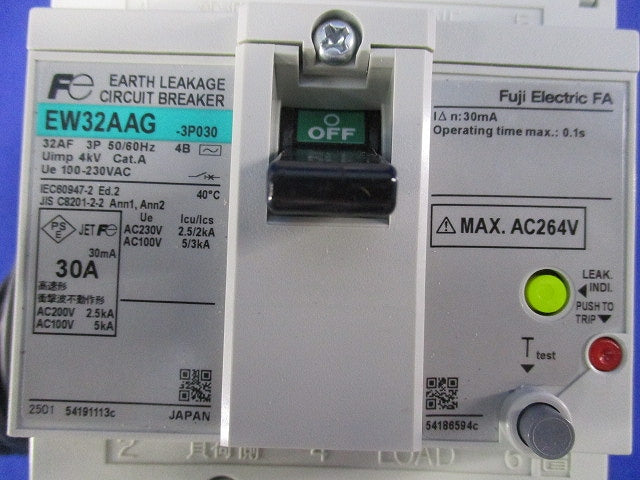 漏電遮断器3P30A EW32AAG-3P030